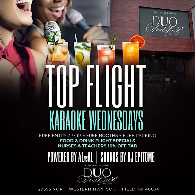 Top Flight Karaoke Wednesdays @ Duo