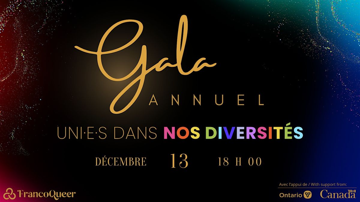 Gala annuel FrancoQueer -  Uni\u00b7e\u00b7s dans nos Diversit\u00e9s
