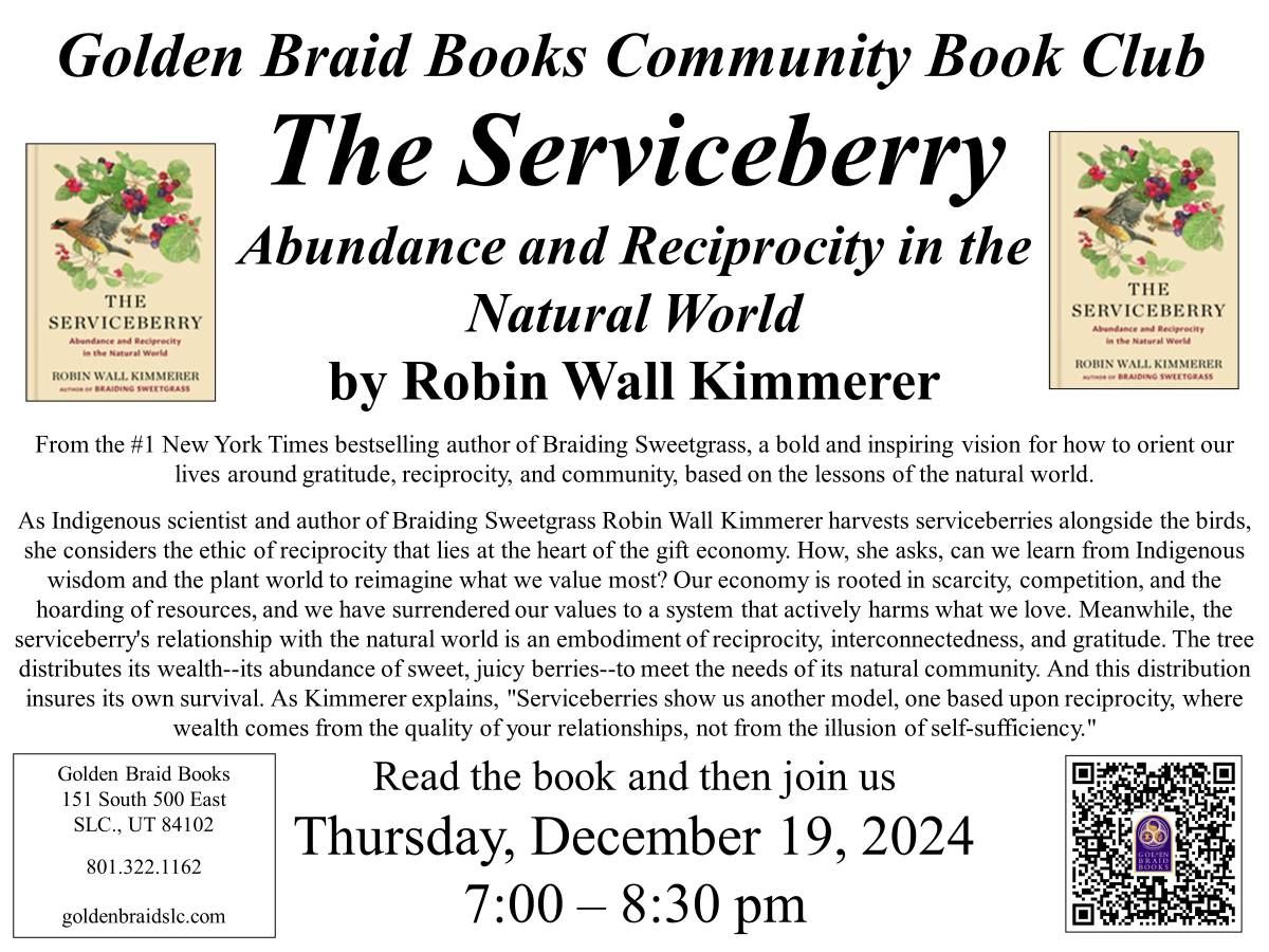 Golden Braid Book Club - The Serviceberry by Robin Wall Kimmerer