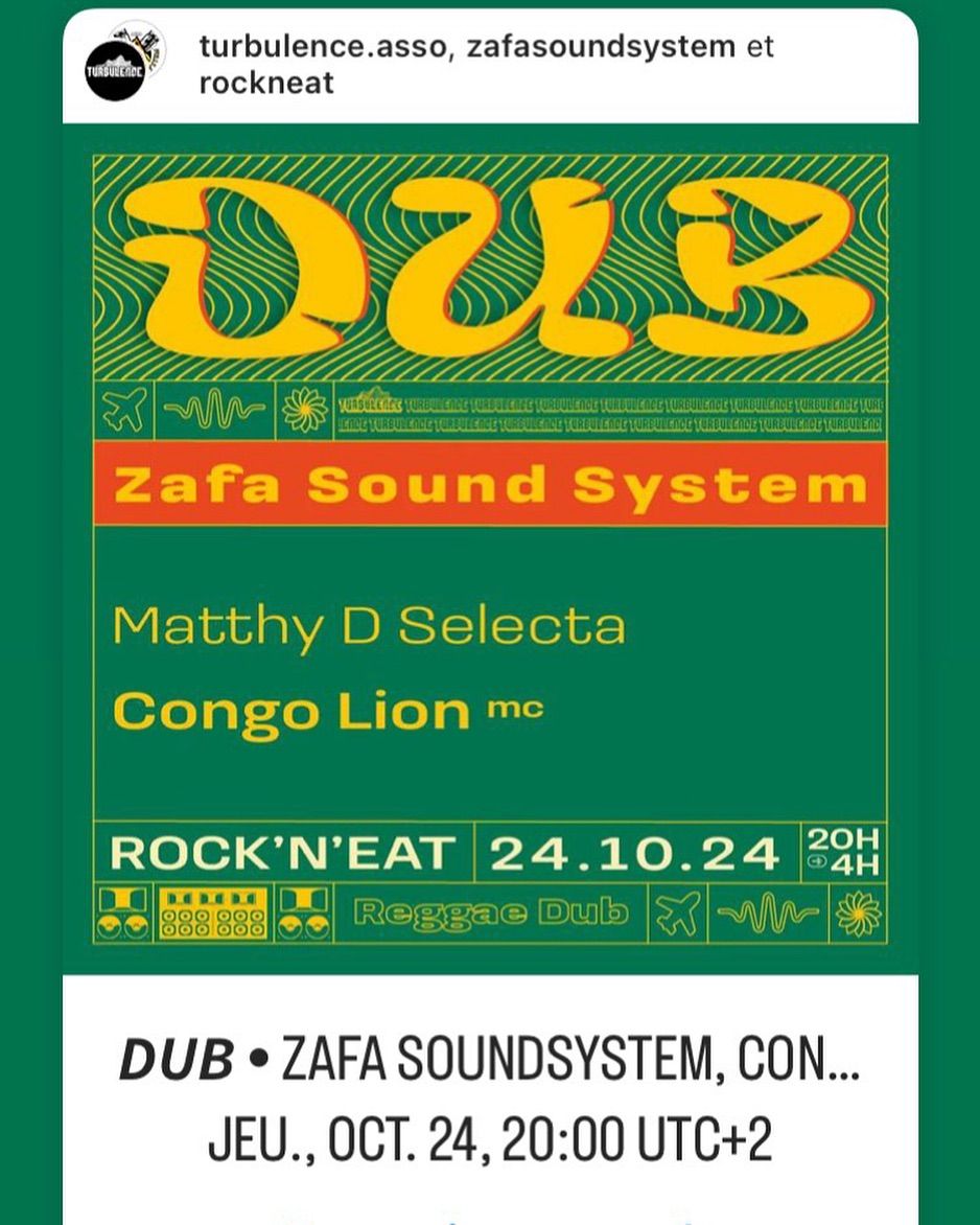 Reggae Dub party at Rock\u2019n\u2019Eat