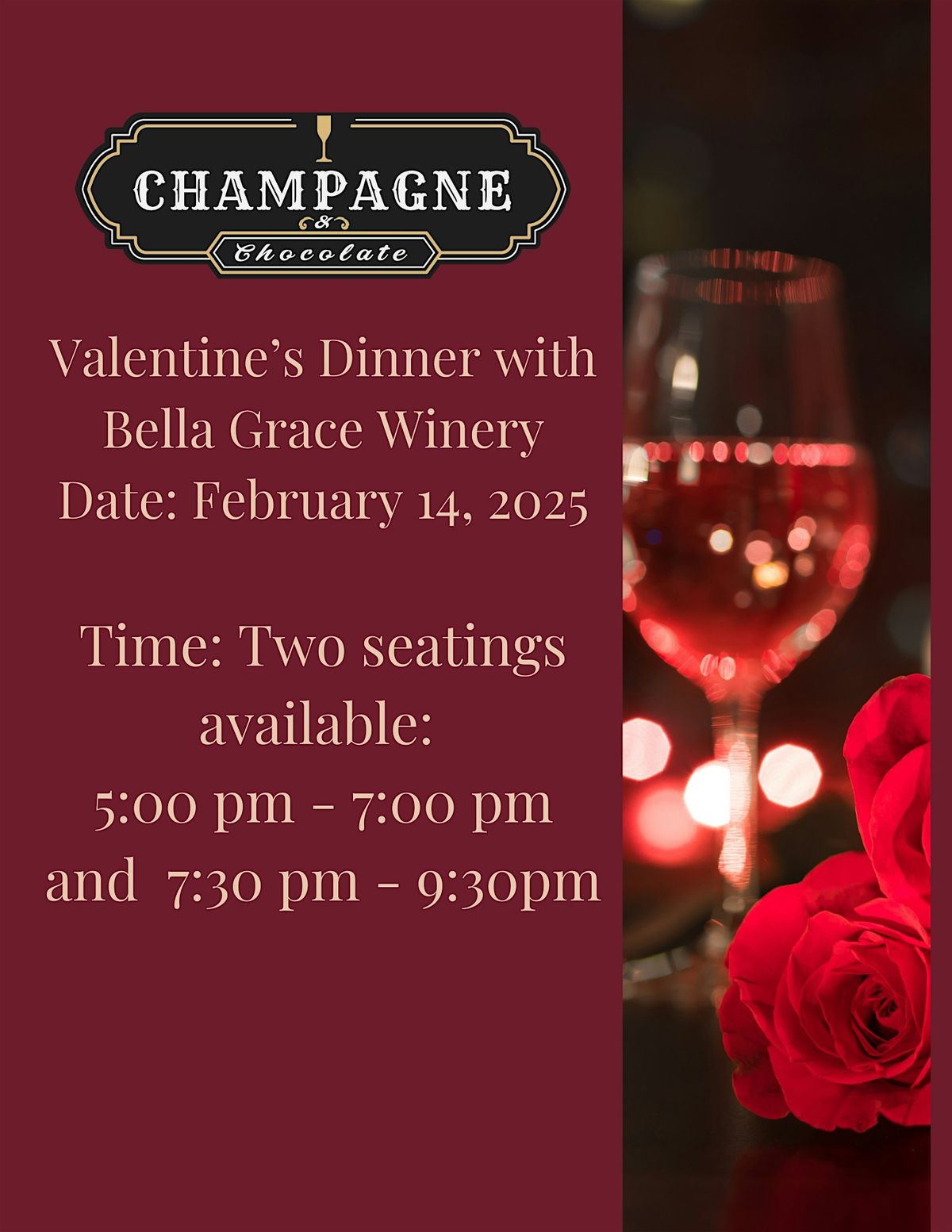 Valentine's Dinner With Bella Grace Winery