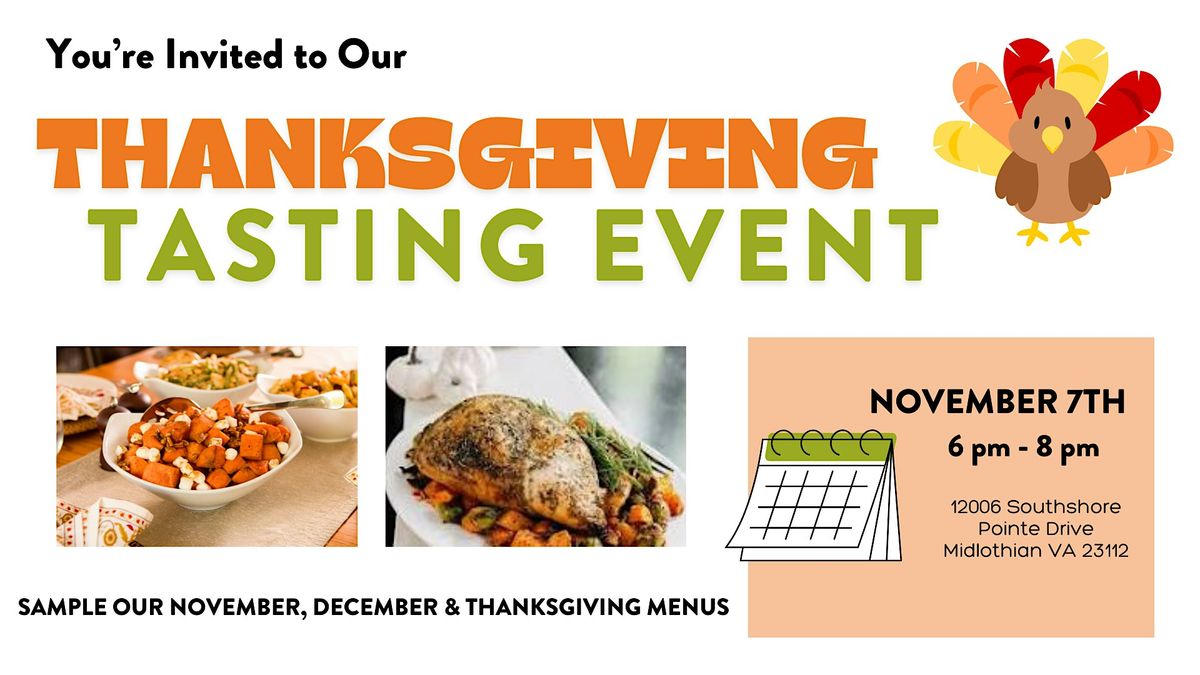 November Menu & Thanksgiving Taste Event!