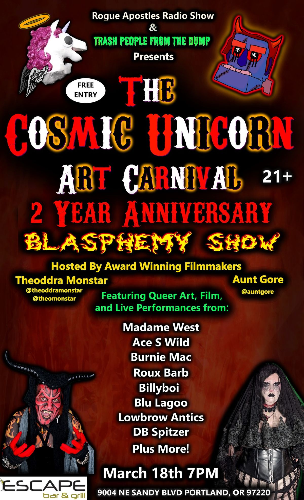 Cosmic Unicorn Art Carnival 2 year anniversary 