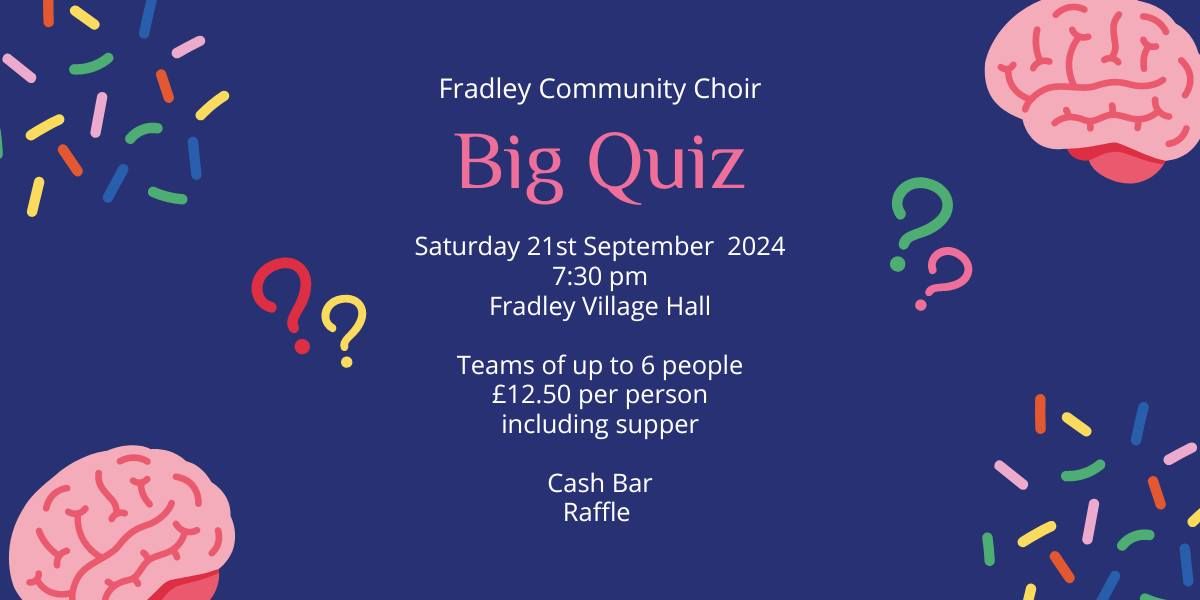 Fradley Community Choir Big Quiz 2024