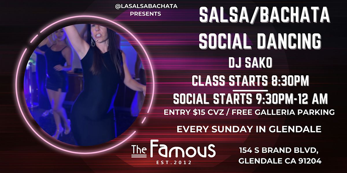Sunday Salsa Bachata Dancing In Glendale