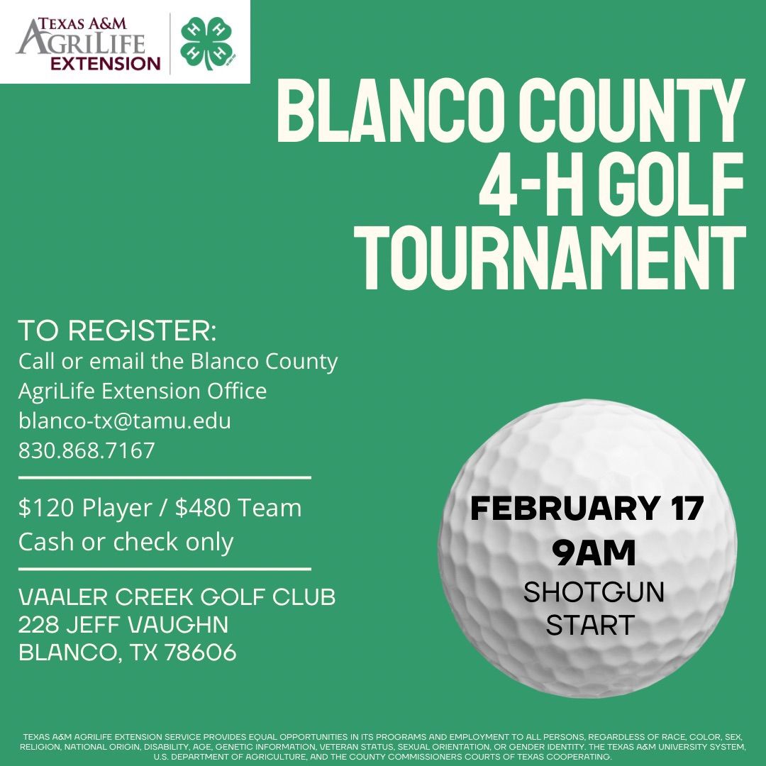 Blanco County 4-H Golf Tournament