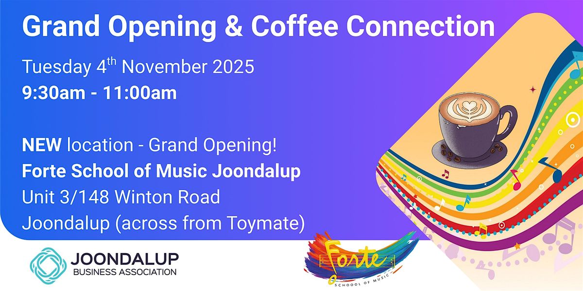 JBA November Coffee Connection - Forte School of Music Joondalup
