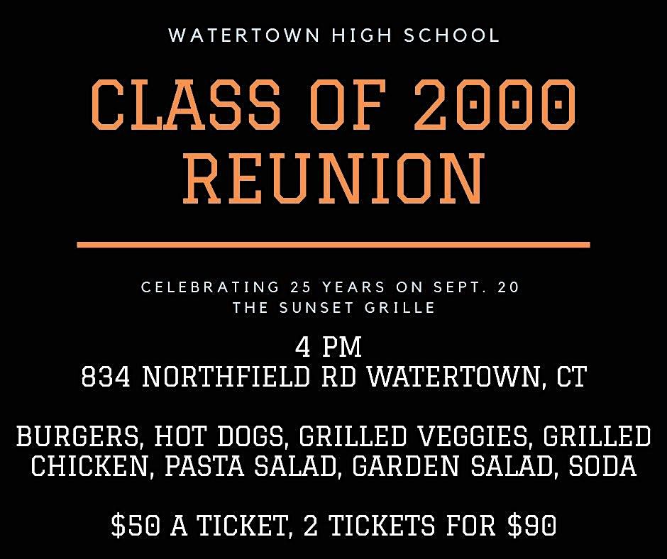 Watertown Class of 2000 - 25th Reunion