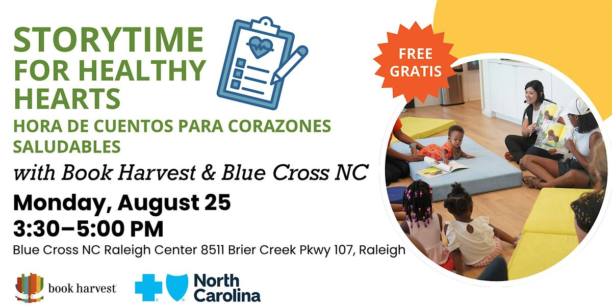 Storytime for Healthy Hearts with Book Harvest & Blue Cross NC