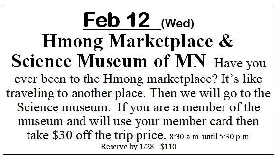 Day trip from Duluth to Hmong Market and Science Museum of MN, St. Paul