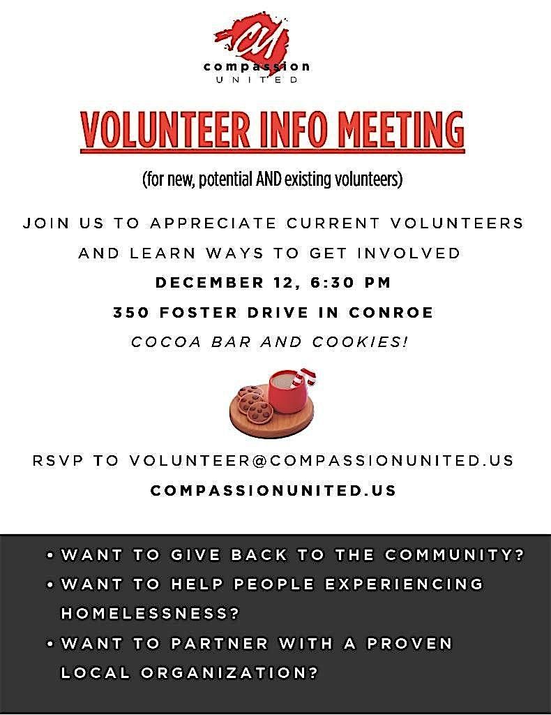 Compassion United Volunteer Info Meeting
