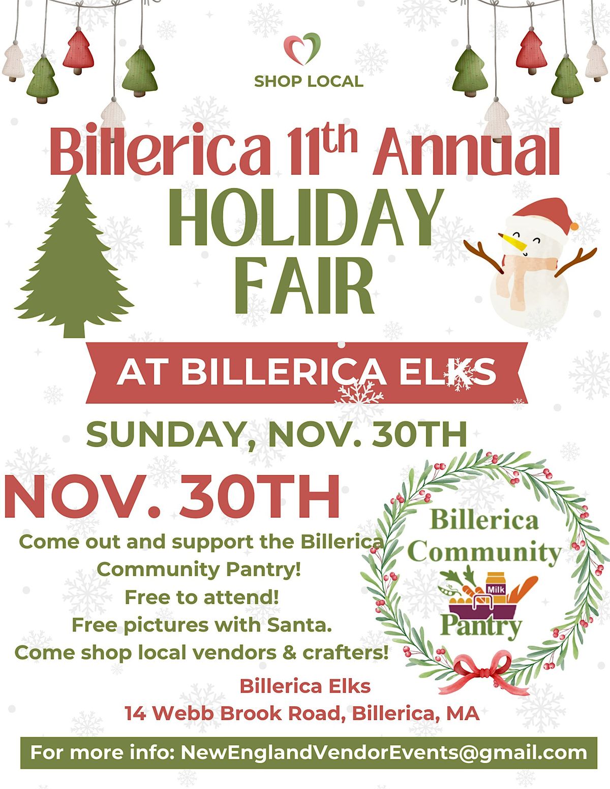 Billerica  11th Annual Holiday Fair