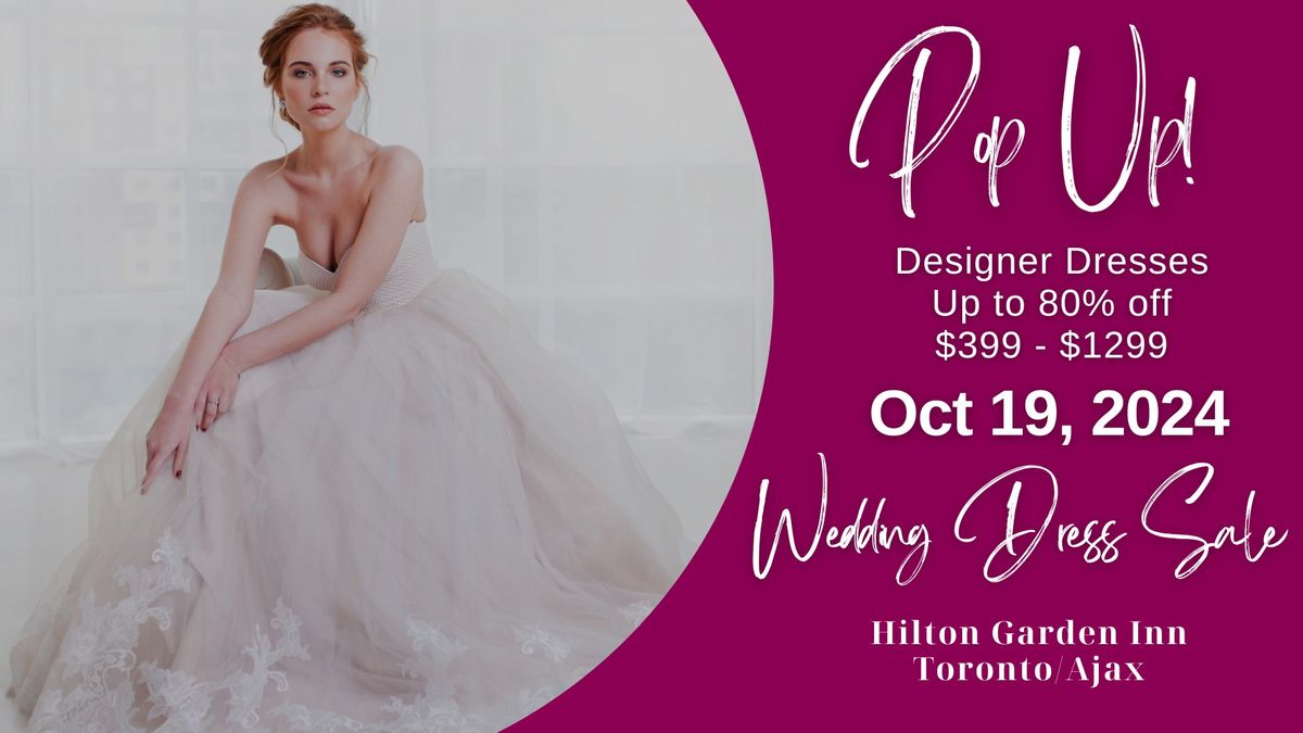 Ajax Pop Up Wedding Dress Sale