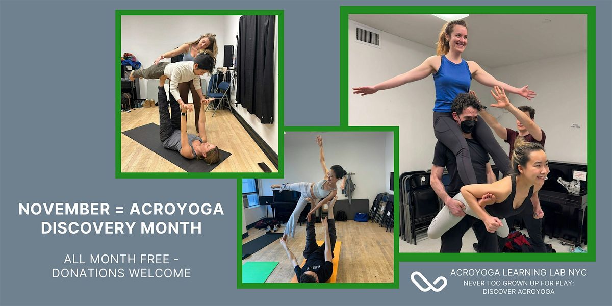 Acroyoga Learning Lab - Discovery Month Tuesday (November)