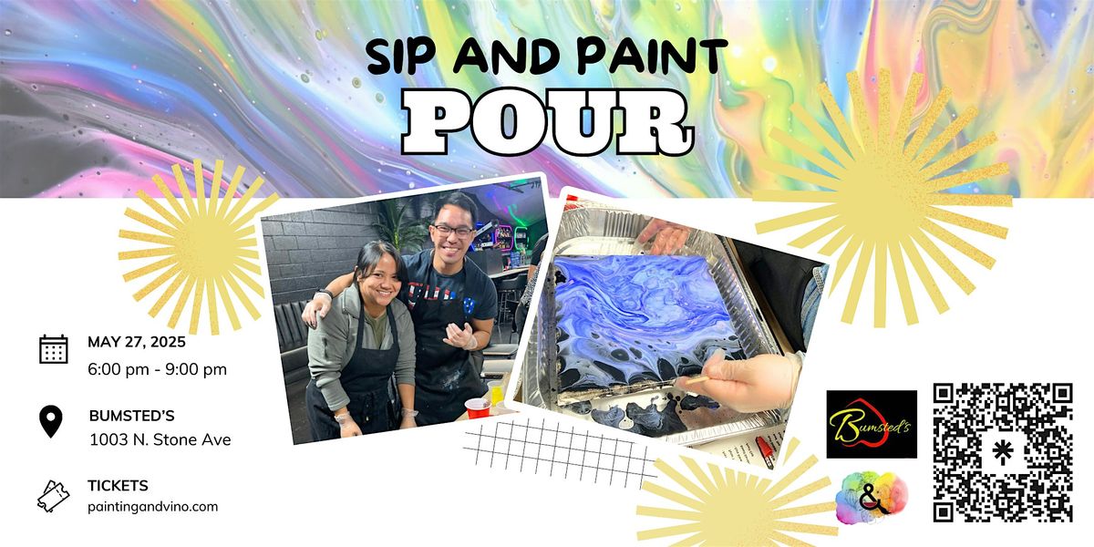 Guided Paint Pour & Sip at Bumsted\u2019s