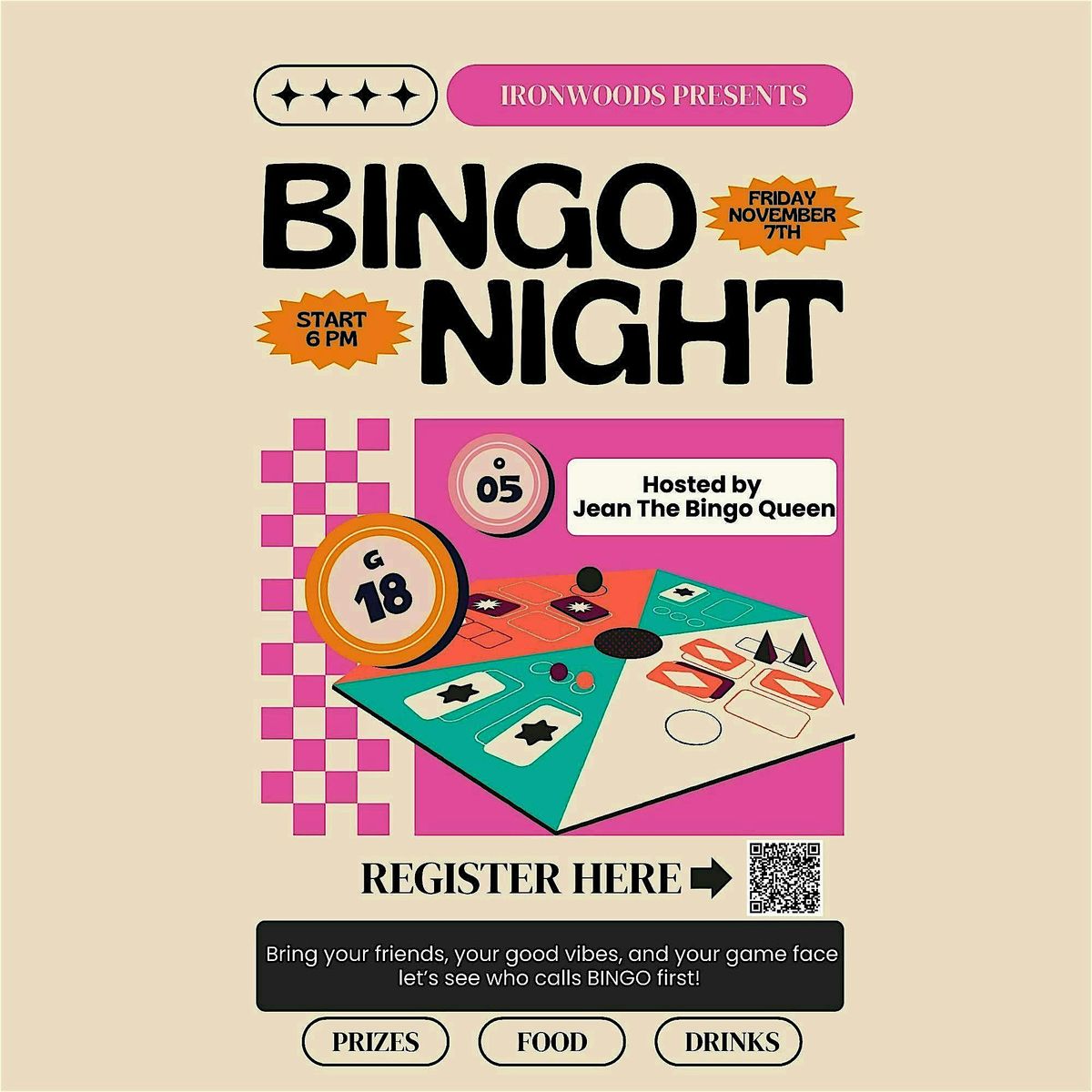 Bingo Night at Ironwoods Bar & Grill