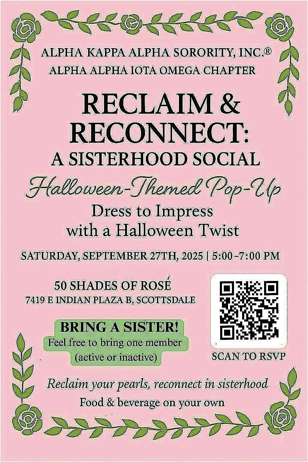 AAIO Reclaim & Reconnect: A Halloween-Themed Sisterhood Social