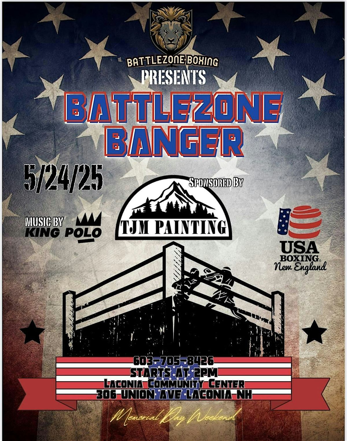 BattleZone Banger live amateur boxing right here in the lakes region,