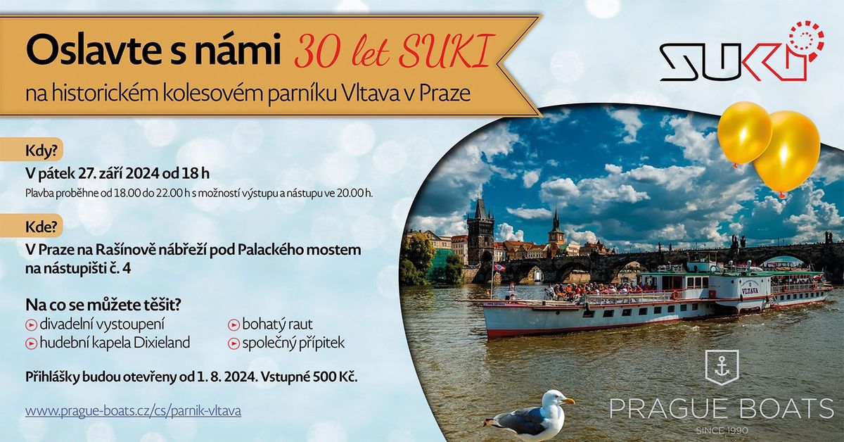 30 let SUKI na parn\u00edku Vltava