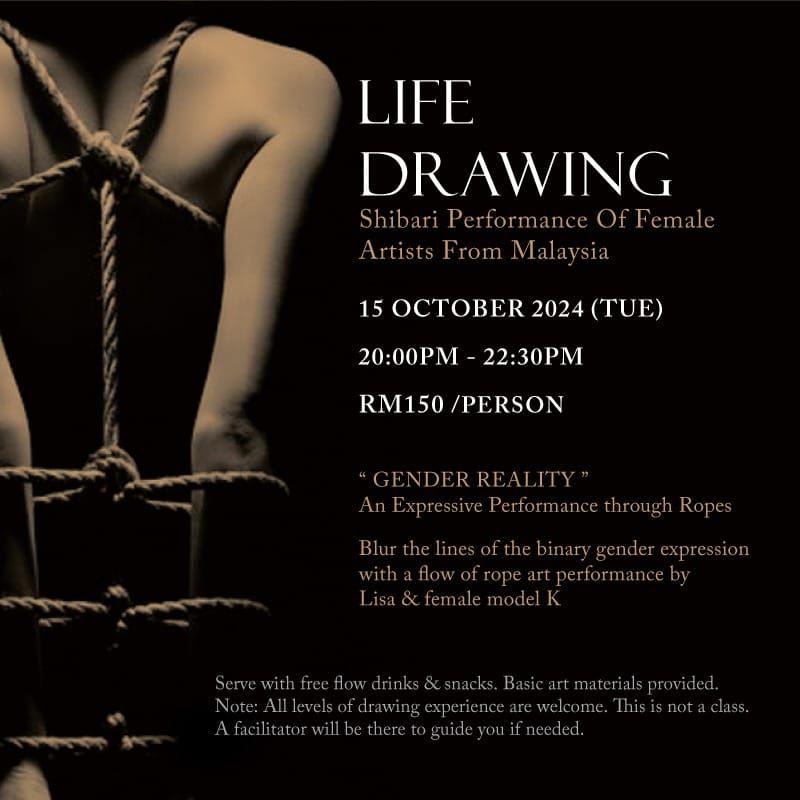 Life Drawing Female Shibari Performance