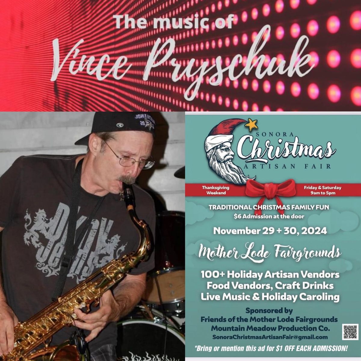 Vince Pryschuk at Sonora Christmas Artisan Fair 