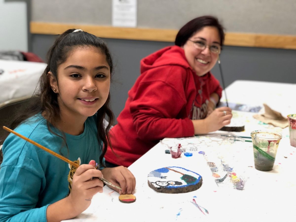 Tree Cookie Painting @ Sand Ridge Nature Center