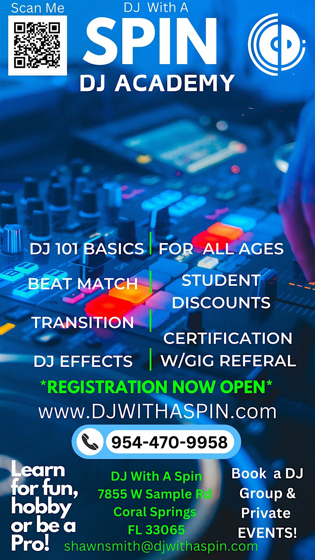 DJ CLASSES for ALL Ages Starting at $29.99