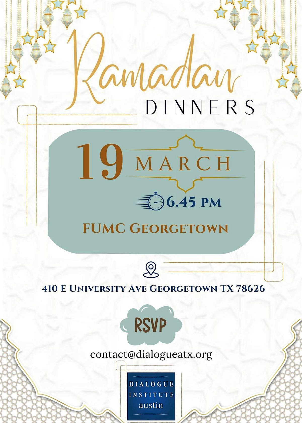 Ramadan Iftar Dinner @FUMC Georgetown