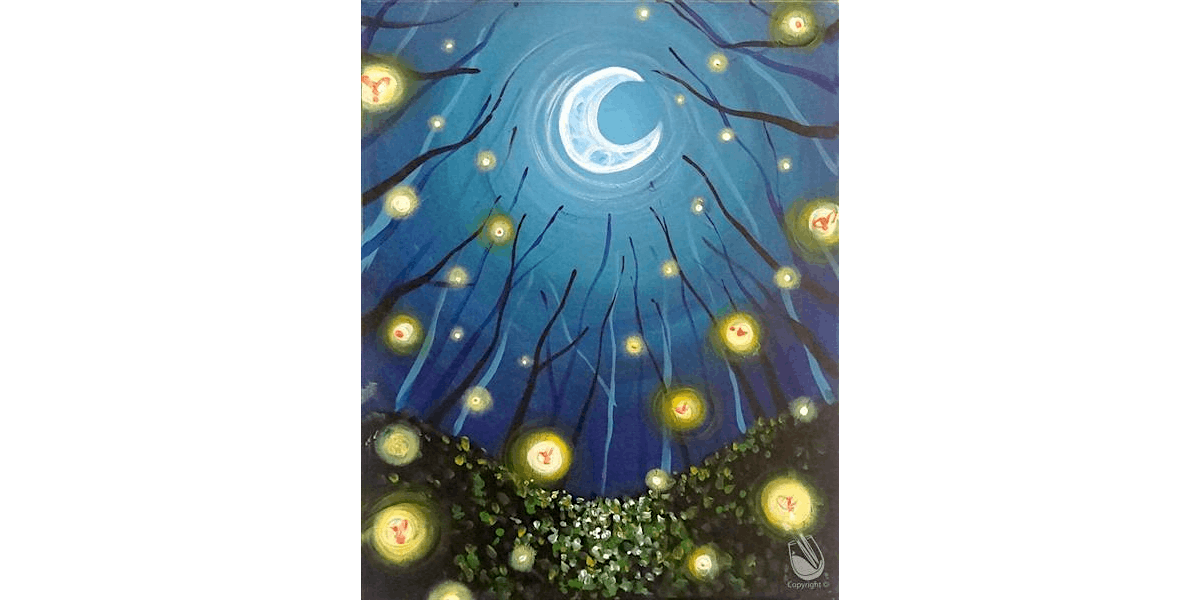 Glowing Fireflies - Paint and Sip in Austin | Classpop!\u2122
