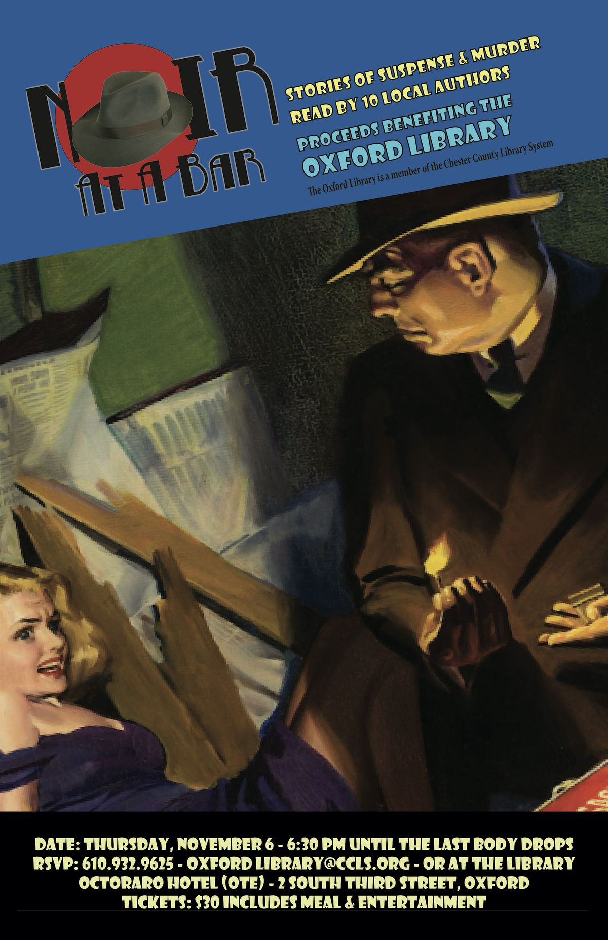 Noir at the Bar: Stories of Suspense to benefit the Oxford Library