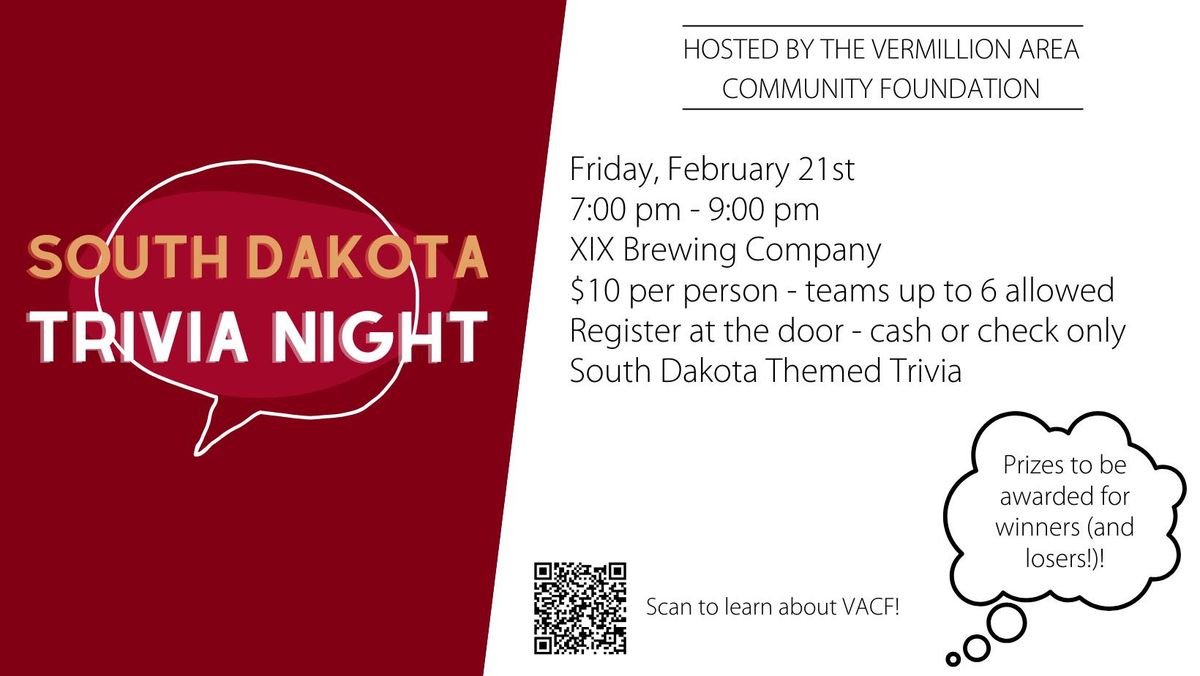 South Dakota Trivia Night