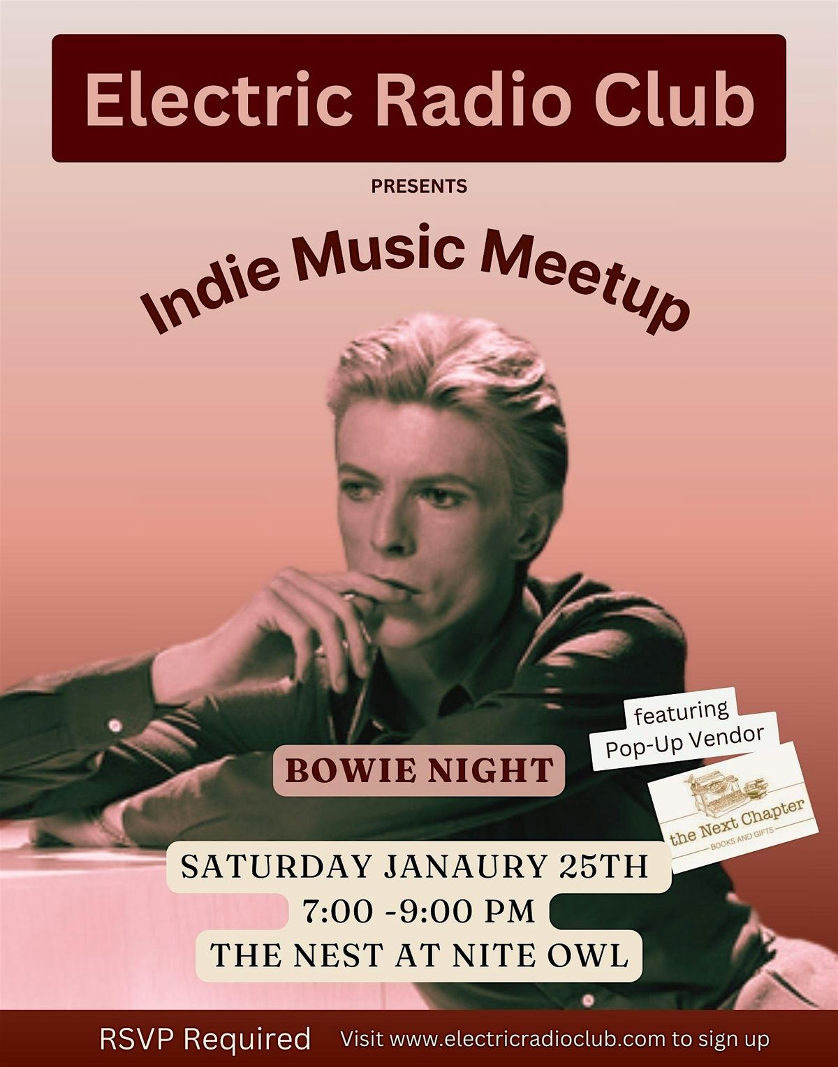 Electric Radio Club's Indie Music Meetup: Bowie Night