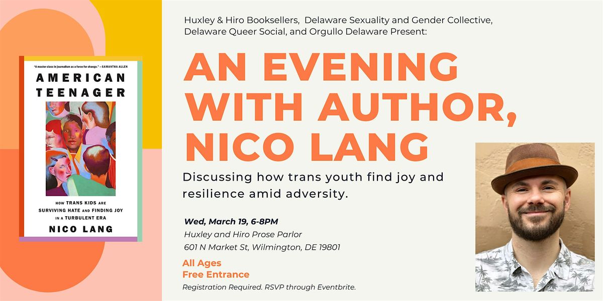 An Evening with Author, Nico Lang