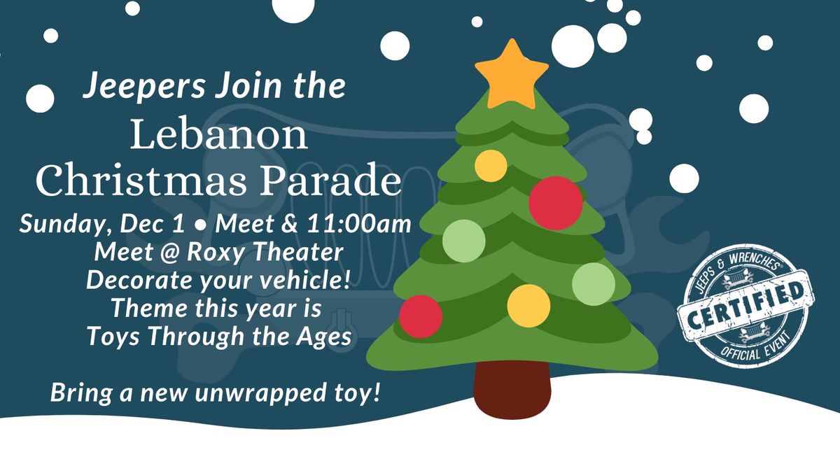 Jeepers Join The Lebanon Christmas Parade