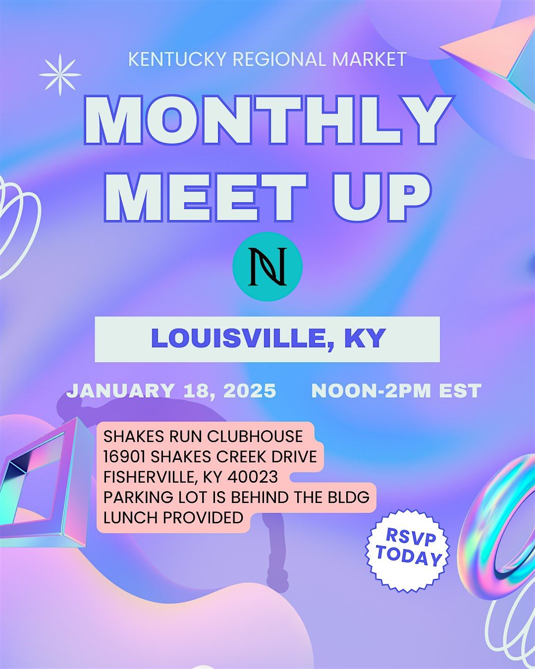 Kentucky Regional Monthly Meet Up- Louisville, KY