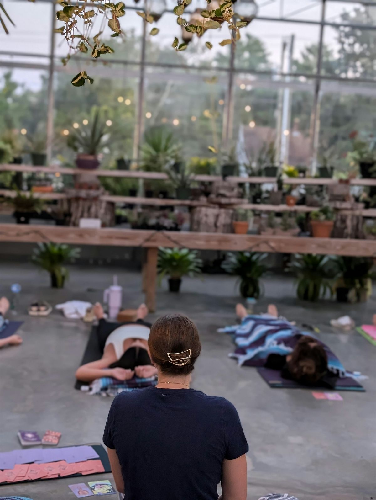 Wednesday Night Yoga in the Greenhouse at Running Brook Farms, Killingworth