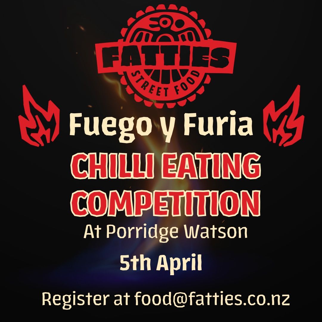 Fuego Y Furia! Chilli eating competition 