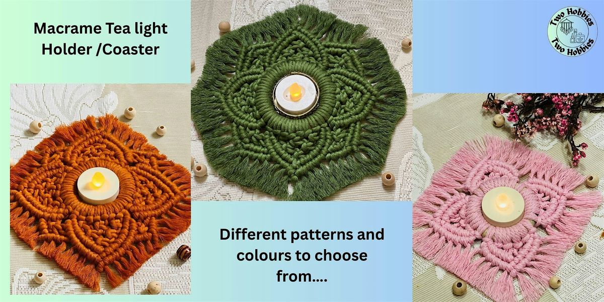Macrame Coaster\/Tea light holder