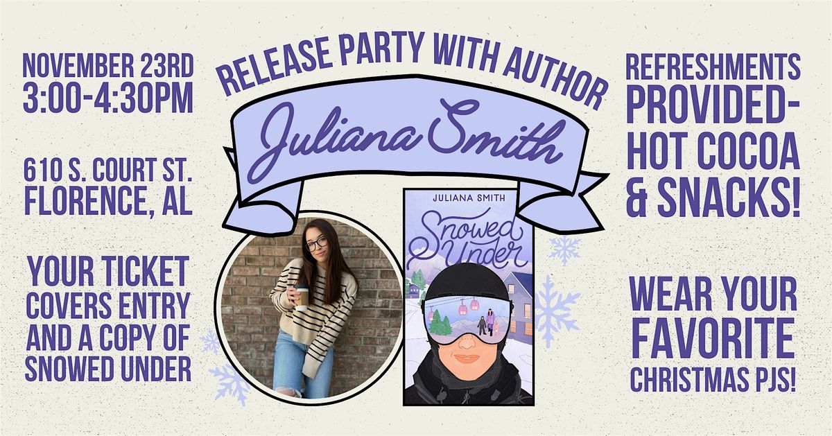 Book release party with author Juliana Smith