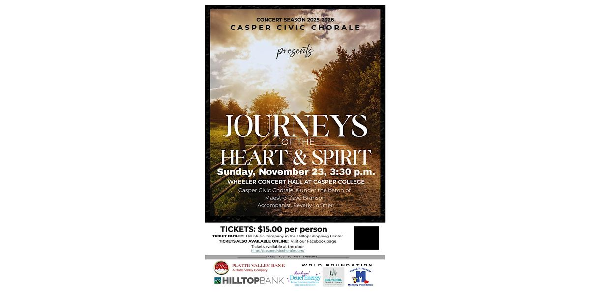 Casper Civic Chorale Fall Concert: Journeys of the Heart an Spirit