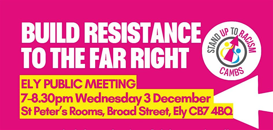 Build Resistance to the Far Right - Ely Public Meeting