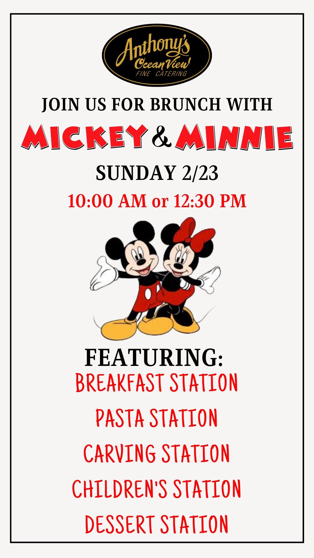 Brunch with Mickey & Minnie