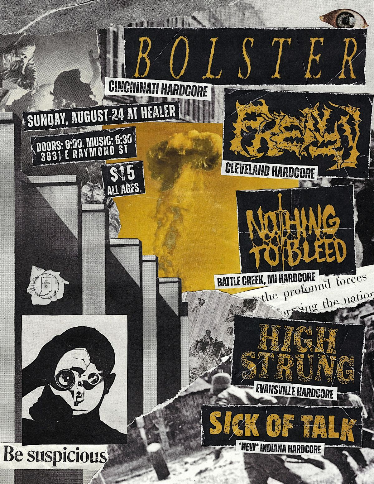 BOLSTER \/ FRENZY \/ NOTHING TO BLEED \/ HIGH STRUNG \/ SICK OF TALK @ HEALER