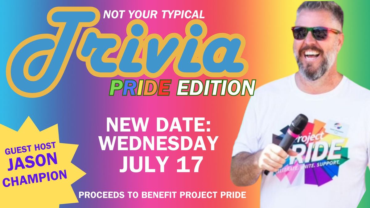 NEW DATE: Pride Month Continues in July with Jason for PRIDE Trivia