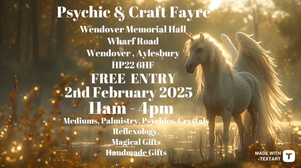 Wendover Psychic & Craft Fayre FREE ENTRY