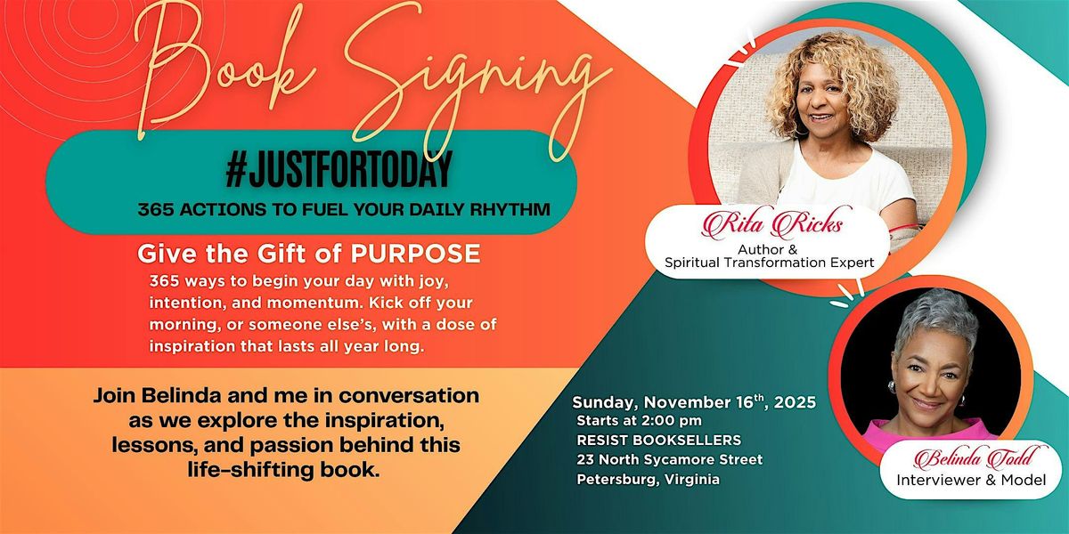 #JUSTFORTODAY - Book Signing