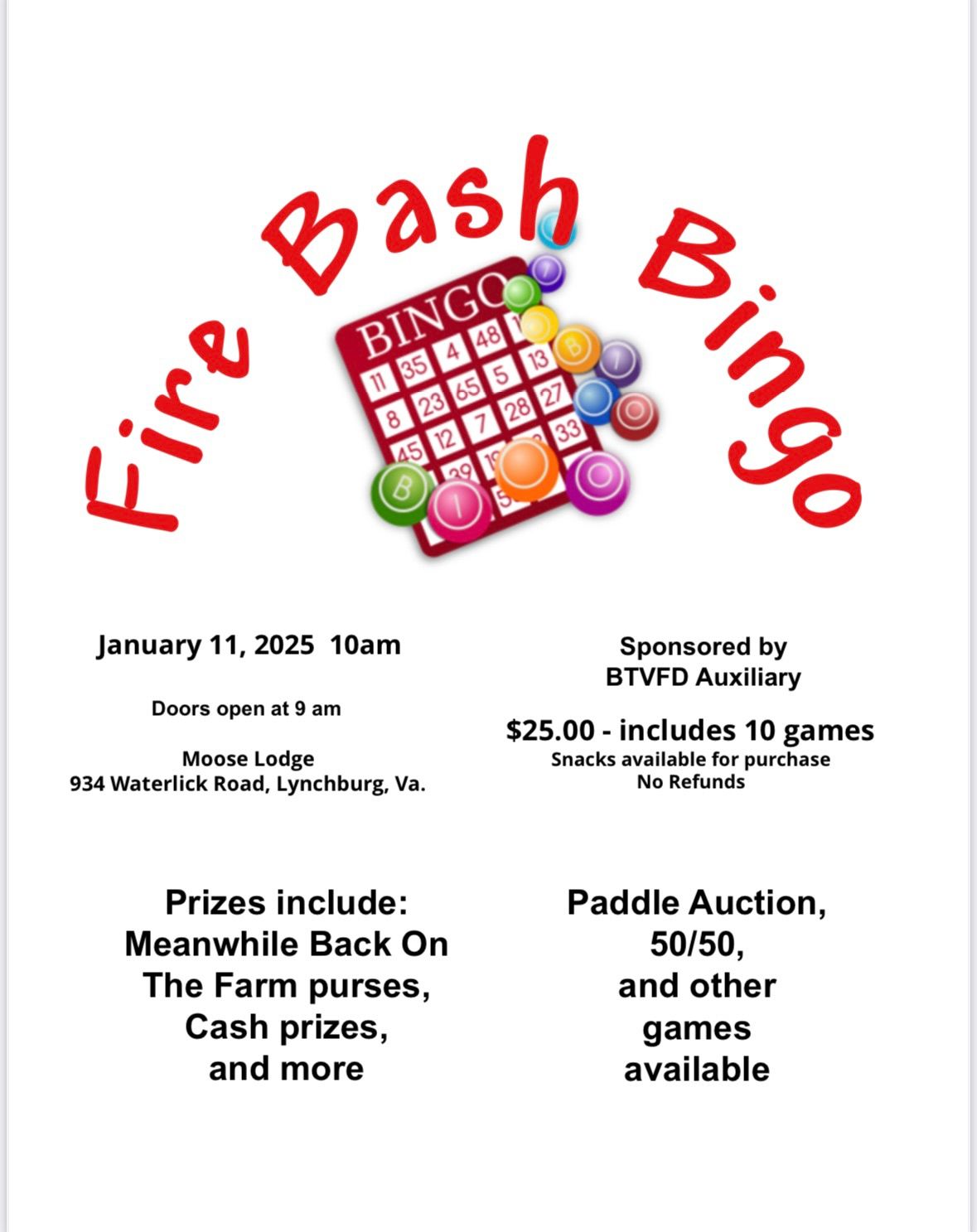 Fire Bash Bingo! 