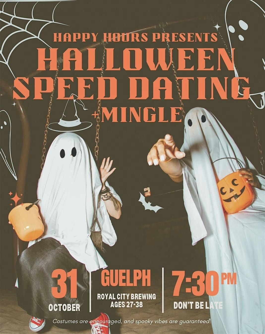 Halloween Speed Dating + Mingle Ages  27-38@ Royal City Brewing  (Guelph)
