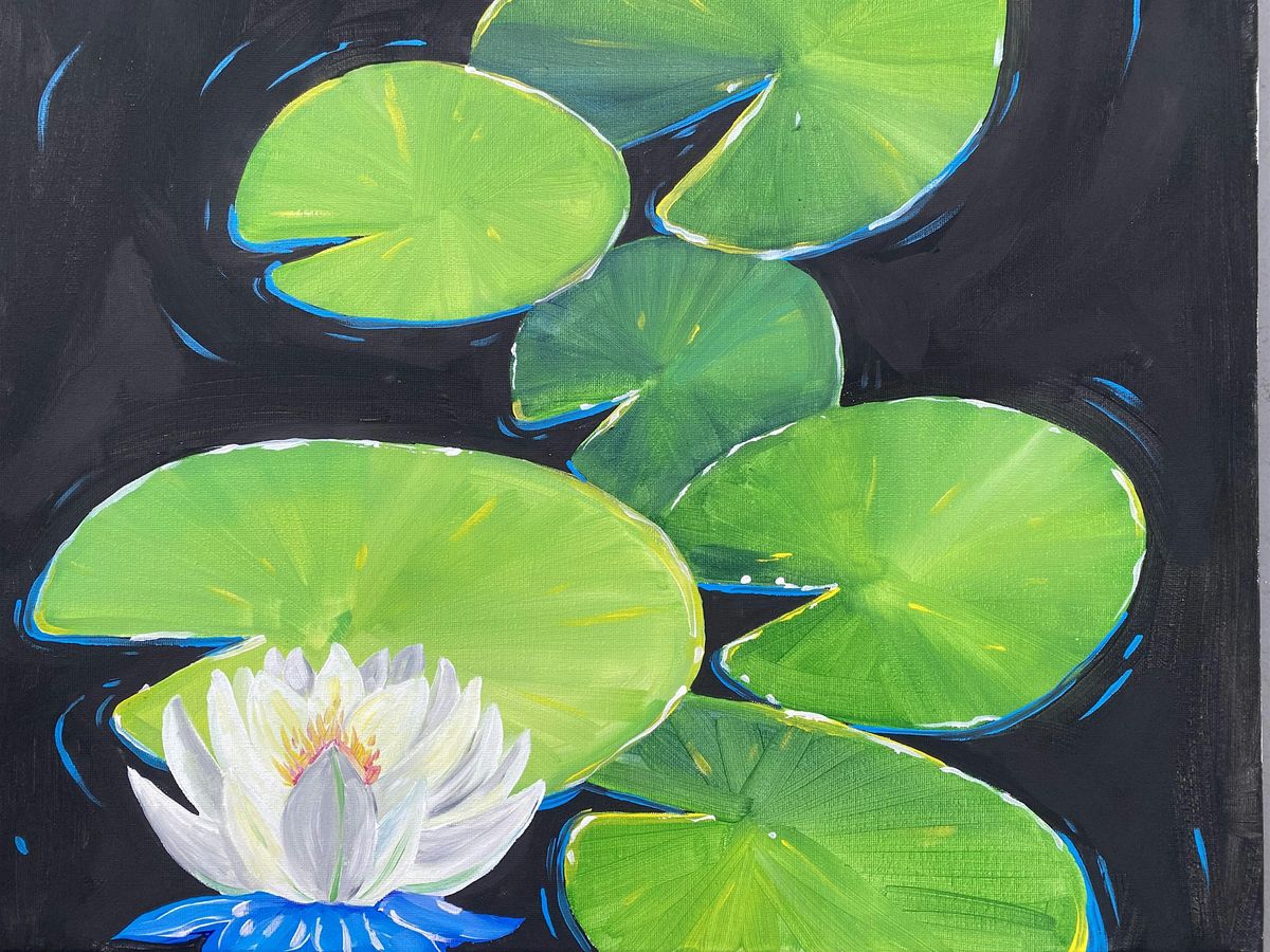 Water Lilies Paint and Sip Night in Irvine!