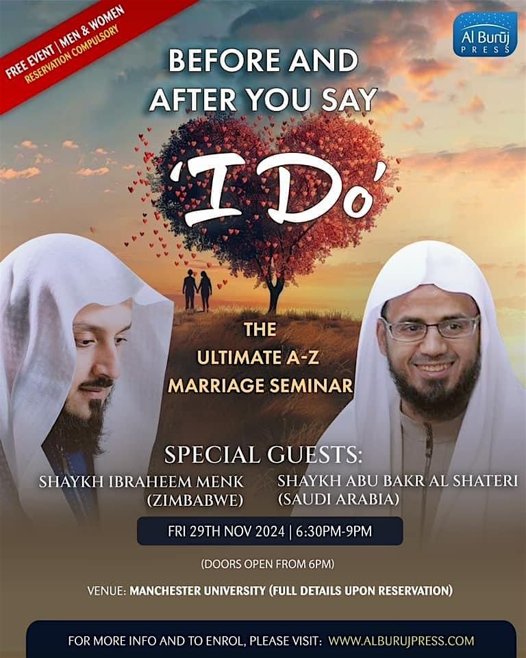 MANCHESTER: Before and After you Say 'I Do': Marriage Seminar: FREE